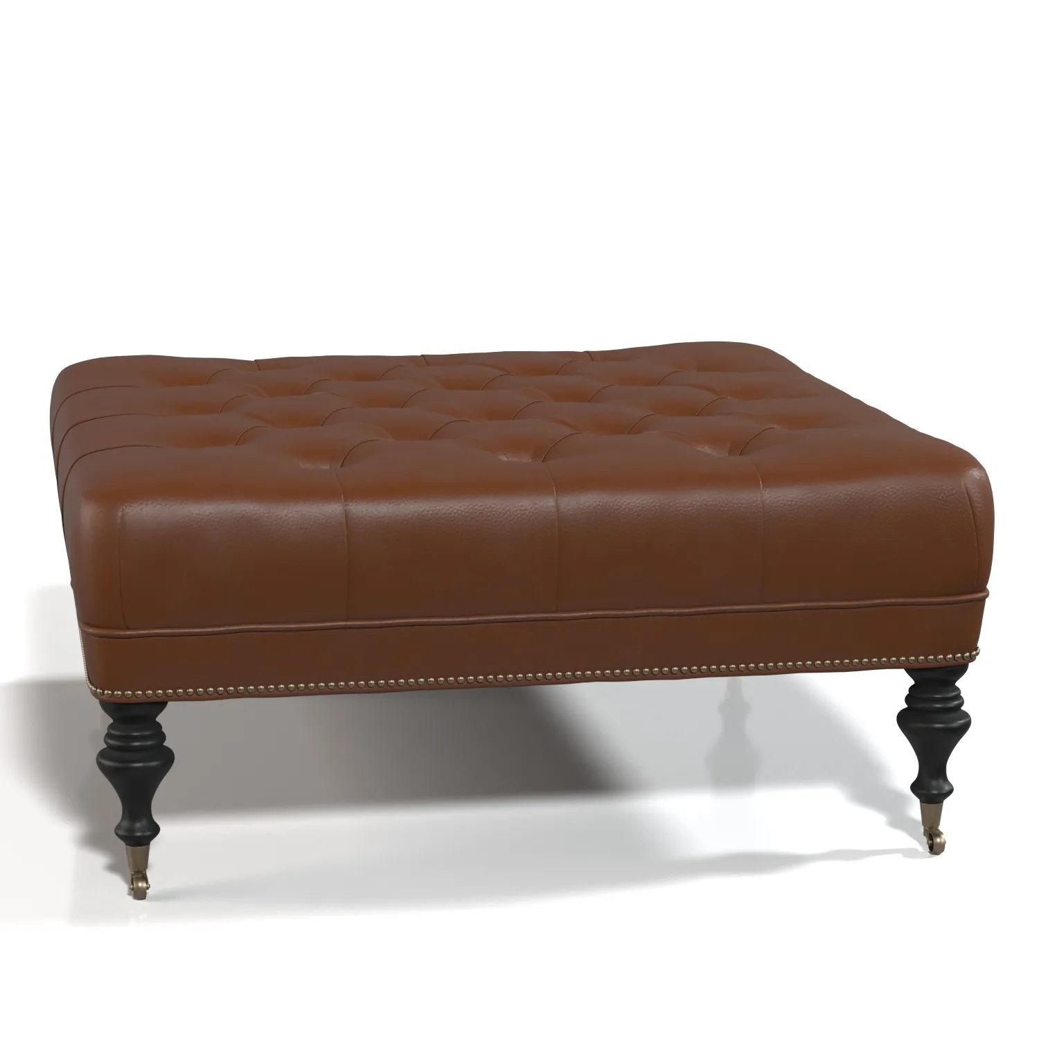 Martin Leather Ottoman PBR 3D Model_03